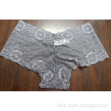 Ladies' boyshorts, polyester/nylon/polyamide/cotton fabric/ water soluble lace trims/ribbonNew